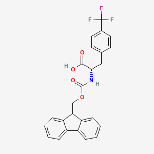 Chemical structure of Fmoc-Phe(4-CF3)-OH