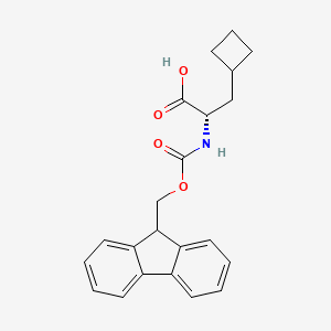 Chemical structure of Fmoc-ala(beta-cyclobutyl)-OH
