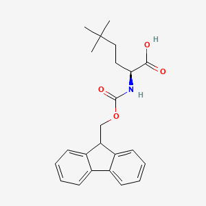Chemical structure of n-Fmoc-5,5-dimethyl-l-norleucine