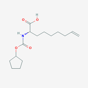 Chemical structure of (S)-2-Cyclopentyloxycarbonylamino-non-8-enoic acid
