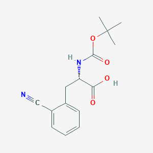 Chemical structure of Boc-2-cyano-L-phenylalanine