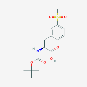 Chemical structure of N-Boc-3-(methylsulfonyl)-L-phenylalanine