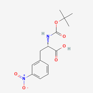 Chemical structure of Boc-3-Nitro-L-Phenylalanine