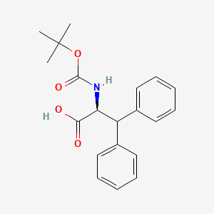 Chemical structure of Boc-L-3,3-Diphenylalanine