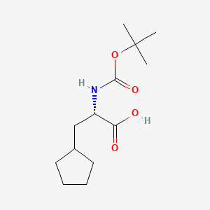 Chemical structure of N-(tert-Butoxycarbonyl)-3-cyclopentyl-L-alanine