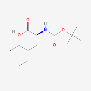 Chemical structure of N-Boc-4-ethyl-L-norleucine