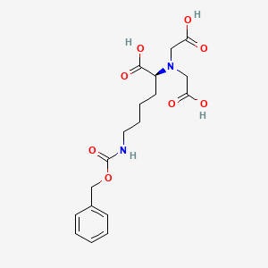 Chemical structure of N6-Carbobenzyloxy-N2,N2-bis(carboxymethyl)-L-lysine