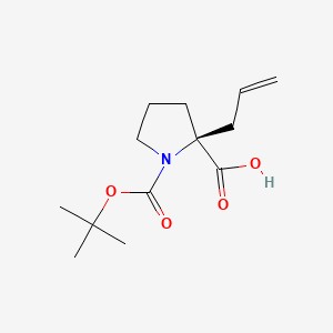 Chemical structure of Boc-(S)-alpha-allyl-Pro-OH