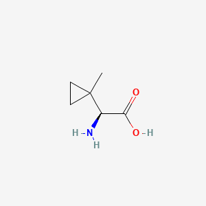 Chemical structure of 2-(1-Methylcyclopropyl)glycine, (S)-