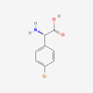 Chemical structure of (S)-2-Amino-2-(4-bromophenyl)acetic acid