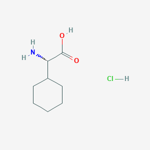 Chemical structure of (S)-2-Amino-2-cyclohexylacetic acid hydrochloride