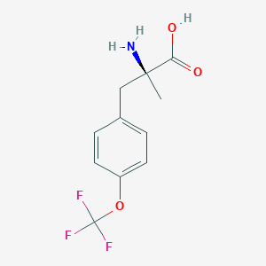 Chemical structure of (S)-2-Amino-2-methyl-3-(4-(trifluoromethoxy)phenyl)propanoic acid
