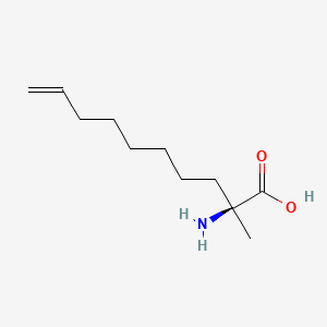 Chemical structure of (S)-2-Amino-2-methyldec-9-enoic acid
