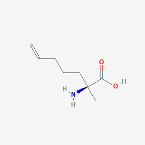 Chemical structure of (S)-2-Amino-2-methylhept-6-enoic acid
