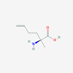 Chemical structure of (S)-2-Amino-2-methylhex-5-enoic acid