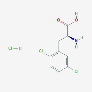 Chemical structure of (S)-2-Amino-3-(2,5-dichlorophenyl)propanoic acid hydrochloride
