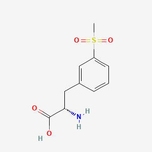 Chemical structure of (2S)-2-amino-3-(3-methylsulfonylphenyl)propanoic acid
