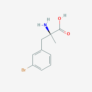 Chemical structure of (S)-alpha-Methyl-3-bromophenylalanine