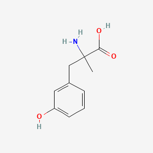 Chemical structure of alpha-Methyl-m-tyrosine