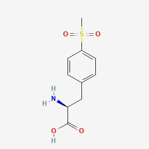 Chemical structure of (S)-2-Amino-3-(4-(methylsulfonyl)phenyl)propanoic acid
