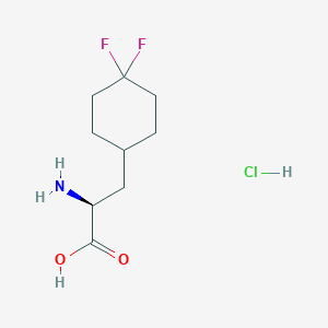 Chemical structure of (S)-2-Amino-3-(4,4-difluorocyclohexyl)propanoic acid hydrochloride