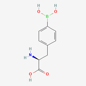 Chemical structure of p-Boronophenylalanine