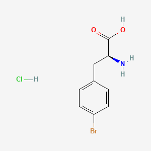 Chemical structure of 4-Bromophenylalanine hydrochloride