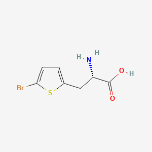 Chemical structure of (S)-2-Amino-3-(5-bromothiophen-2-yl)propanoic acid