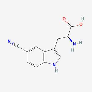 Chemical structure of 5-Cyano-DL-tryptophan