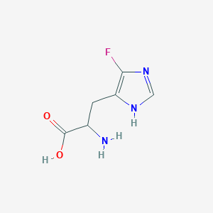 Chemical structure of 2-amino-3-(5-fluoro-3H-imidazol-4-yl)propanoic acid