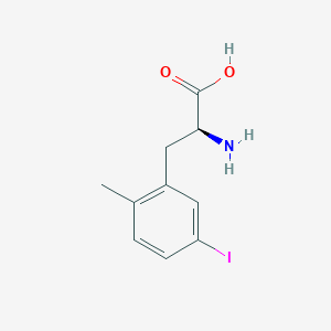 Chemical structure of 5-Iodo-2-methyl-L-phenylalanine