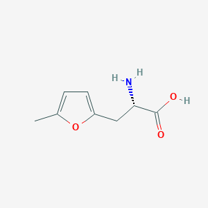 Chemical structure of (S)-2-Amino-3-(5-methylfuran-2-yl)propanoic acid