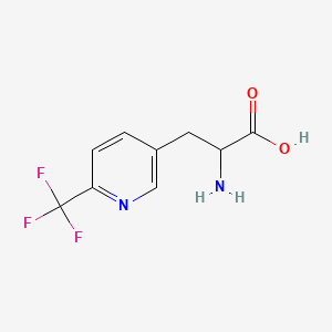 Chemical structure of (S)-2-Amino-3-(6-(trifluoromethyl)pyridin-3-yl)propanoic acid