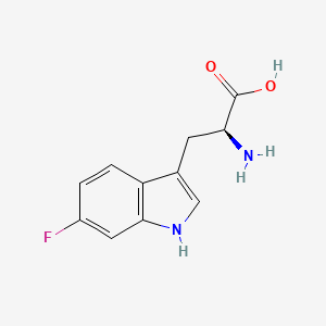 Chemical structure of 6-Fluorotryptophan, L-