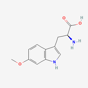 Chemical structure of 6-methoxy-L-tryptophan