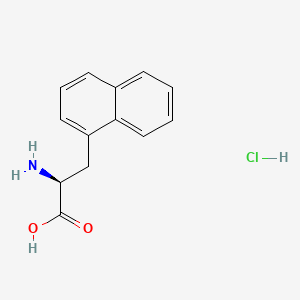 Chemical structure of (S)-2-Amino-3-(naphthalen-1-yl)propanoic acid hydrochloride
