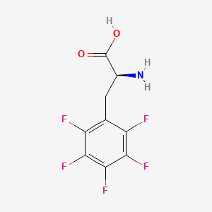 Chemical structure of Pentafluorophenylalanine, L-