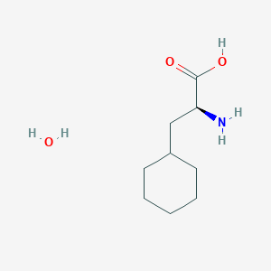 Chemical structure of (S)-2-Amino-3-cyclohexylpropanoic acid hydrate