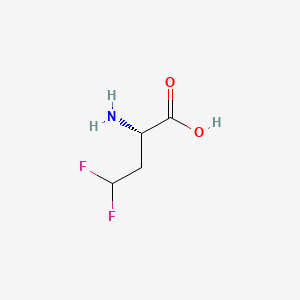 Chemical structure of (S)-2-Amino-4,4-difluorobutanoic acid
