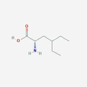 Chemical structure of (S)-2-Amino-4-ethylhexanoic acid