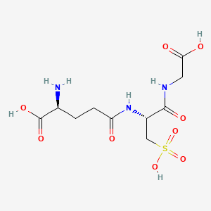 Chemical structure of (S)-2-Amino-5-(((R)-1-((carboxymethyl)amino)-1-oxo-3-sulfopropan-2-yl)amino)-5-oxopentanoic acid