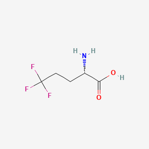 Chemical structure of (S)-2-Amino-5,5,5-trifluoropentanoic acid
