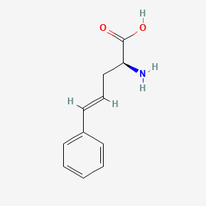 Chemical structure of (S)-2-Amino-5-phenylpent-4-enoic acid
