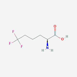 Chemical structure of (S)-2-Amino-6,6,6-trifluorohexanoic acid