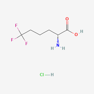 Chemical structure of (S)-2-Amino-6,6,6-trifluorohexanoic acid hydrochloride