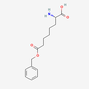 Chemical structure of (S)-2-Amino-8-(benzyloxy)-8-oxooctanoic acid