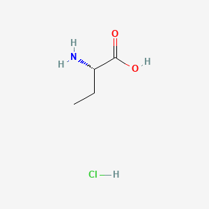 Chemical structure of (S)-2-Aminobutanoic acid hydrochloride