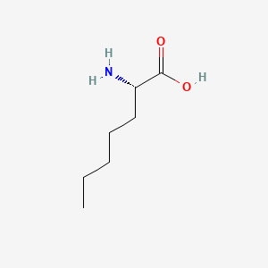 Chemical structure of 2-Aminoheptanoic acid
