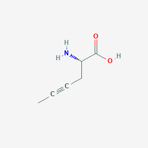 Chemical structure of (S)-2-Aminohex-4-ynoic acid