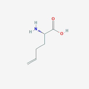Chemical structure of (S)-2-Aminohex-5-enoic acid